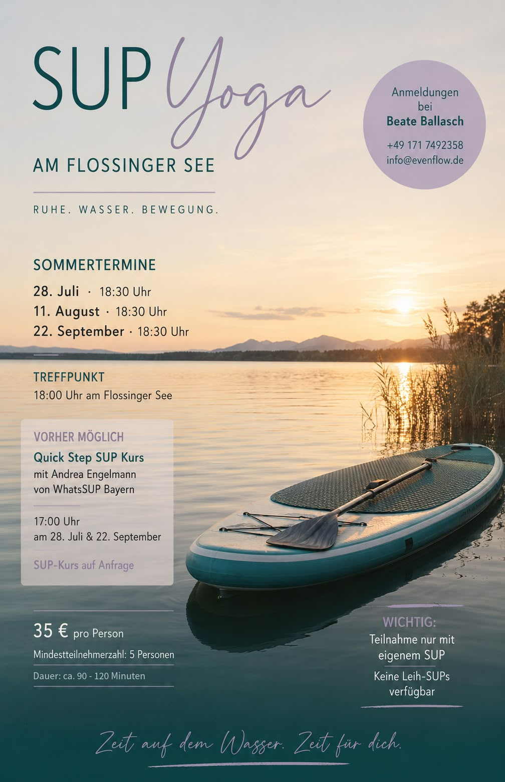 SUP Yoga - Flossinger See